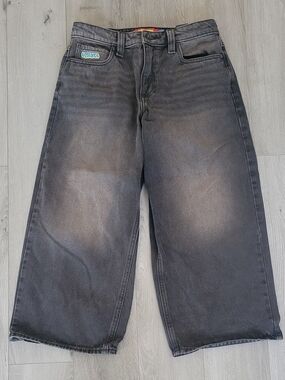Empyre Wide-Leg Washed Black Jeans